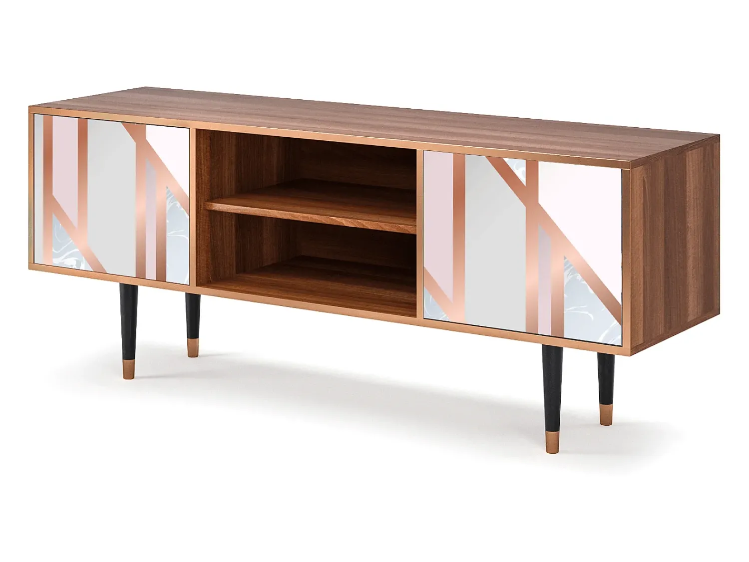 Sale Mueble de TV - 170х69х48 cm - T2 - Champagne Story, Nogueira Castanho