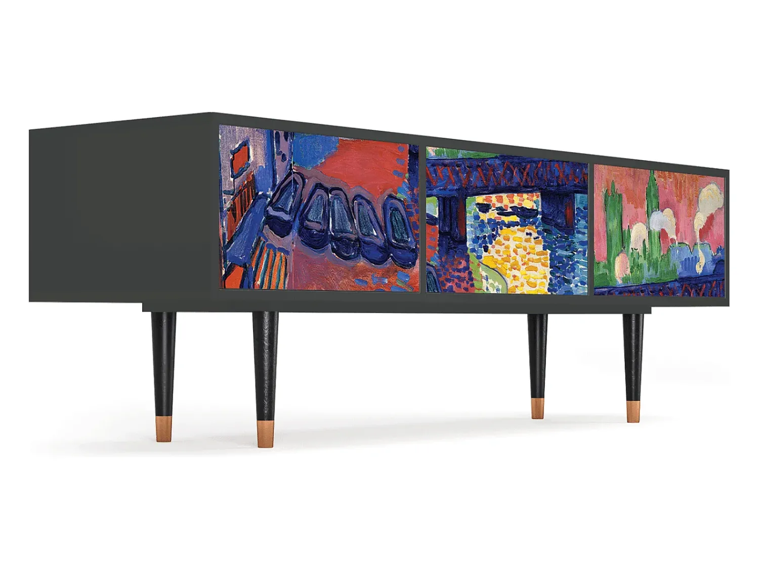 Móvel De Tv| Mueble de TV - 170х59х48 cm - T4 - Charing Cross Bridge, Antracite Cinza antracite