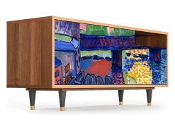 Móvel De Tv* Mueble de TV - 125х56х41 cm - T7 - Charing Cross Bridge, Nogueira Castanho