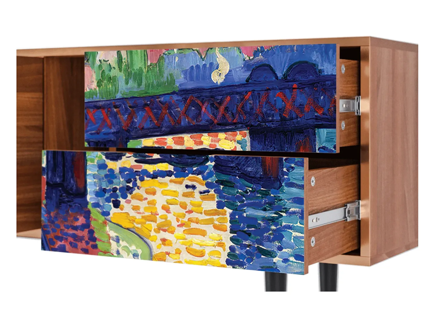 Mueble de TV - 170х69х48 cm - T1 - Charing Cross Bridge, Nogueira^ Móvel De Tv