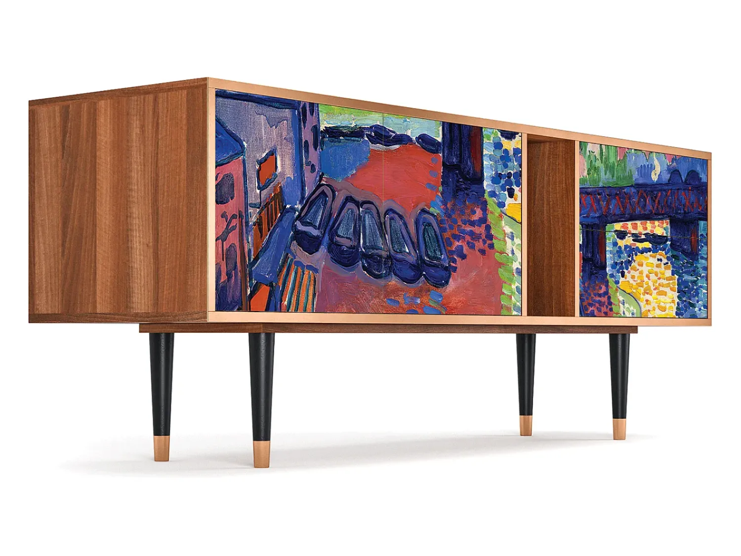 Mueble de TV - 170х69х48 cm - T1 - Charing Cross Bridge, Nogueira^ Móvel De Tv