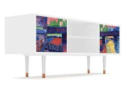 New Mueble de TV - 170х69х48 cm - T2 - Charing Cross Bridge, Branco Bege