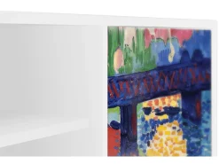 New Mueble de TV - 170х69х48 cm - T2 - Charing Cross Bridge, Branco Bege