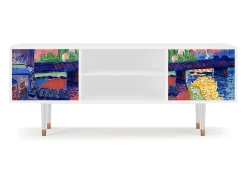 New Mueble de TV - 170х69х48 cm - T2 - Charing Cross Bridge, Branco Bege