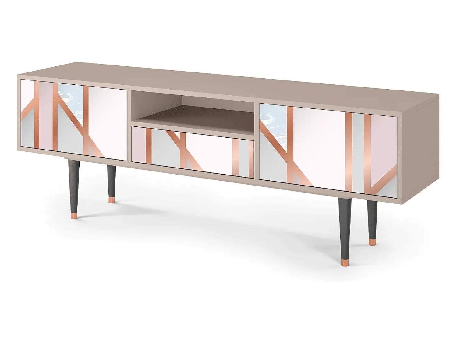 Mueble de TV - 170х59х41 cm - T6 - Champagne Story, Latte^ Móvel De Tv