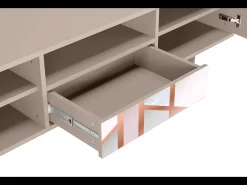 Mueble de TV - 170х59х41 cm - T6 - Champagne Story, Latte^ Móvel De Tv