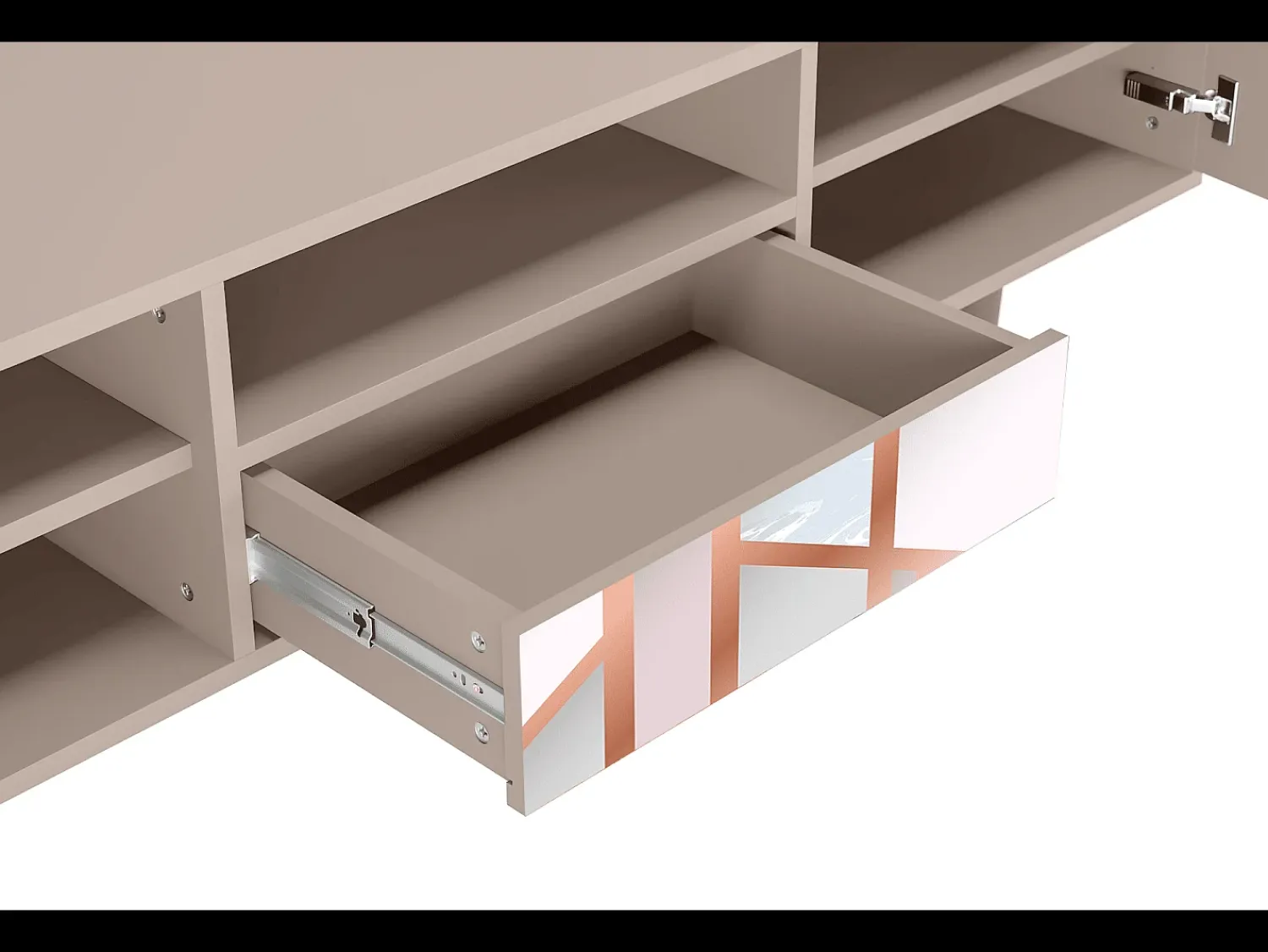 Mueble de TV - 170х59х41 cm - T6 - Champagne Story, Latte^ Móvel De Tv