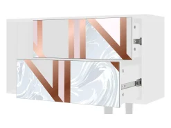 Móvel De Tv| Mueble de TV - 170х69х48 cm - T1 - Champagne Story, Branco Bege