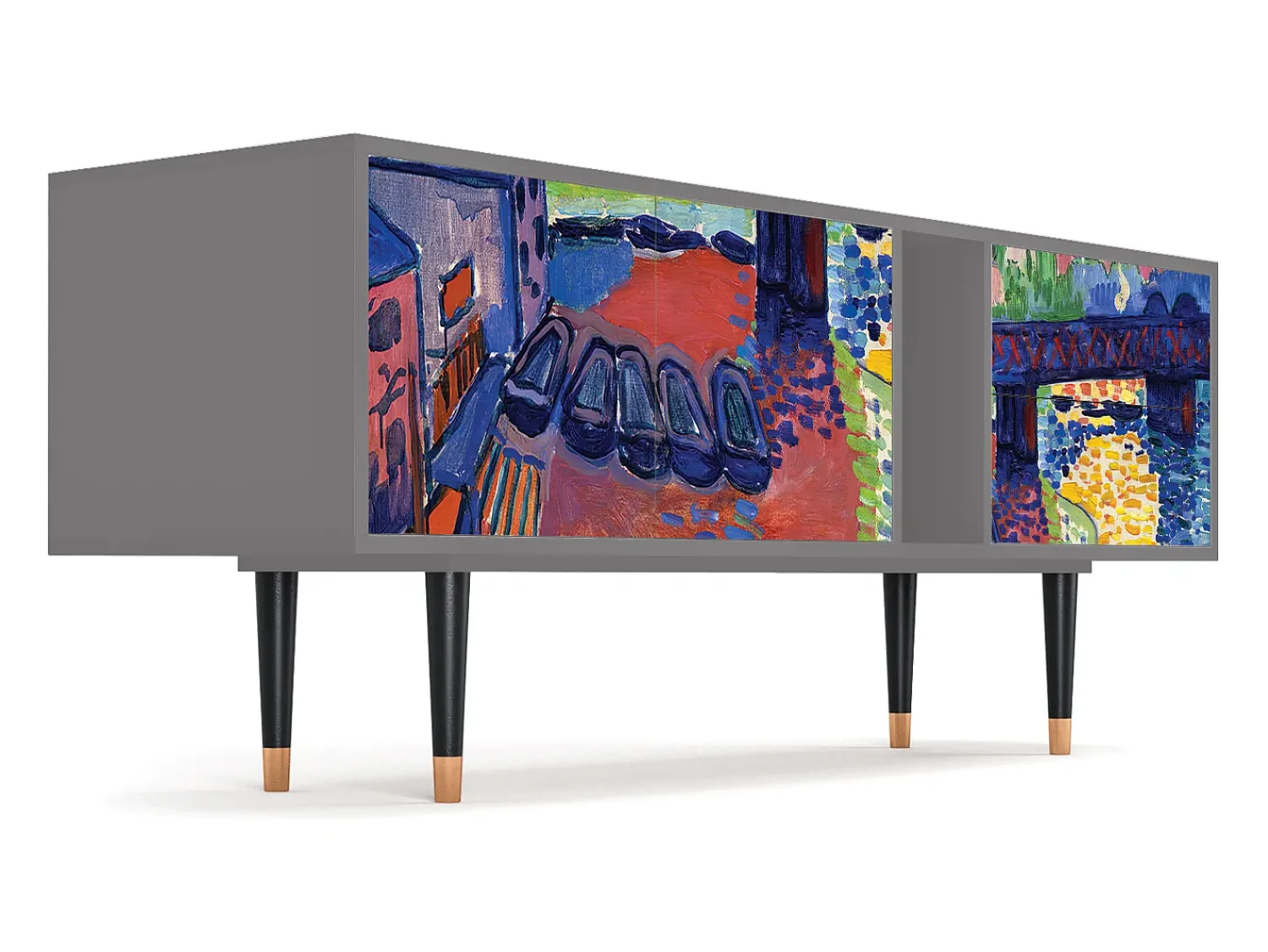 Mueble de TV - 170х69х48 cm - T1 - Charing Cross Bridge, Cinza^ Móvel De Tv