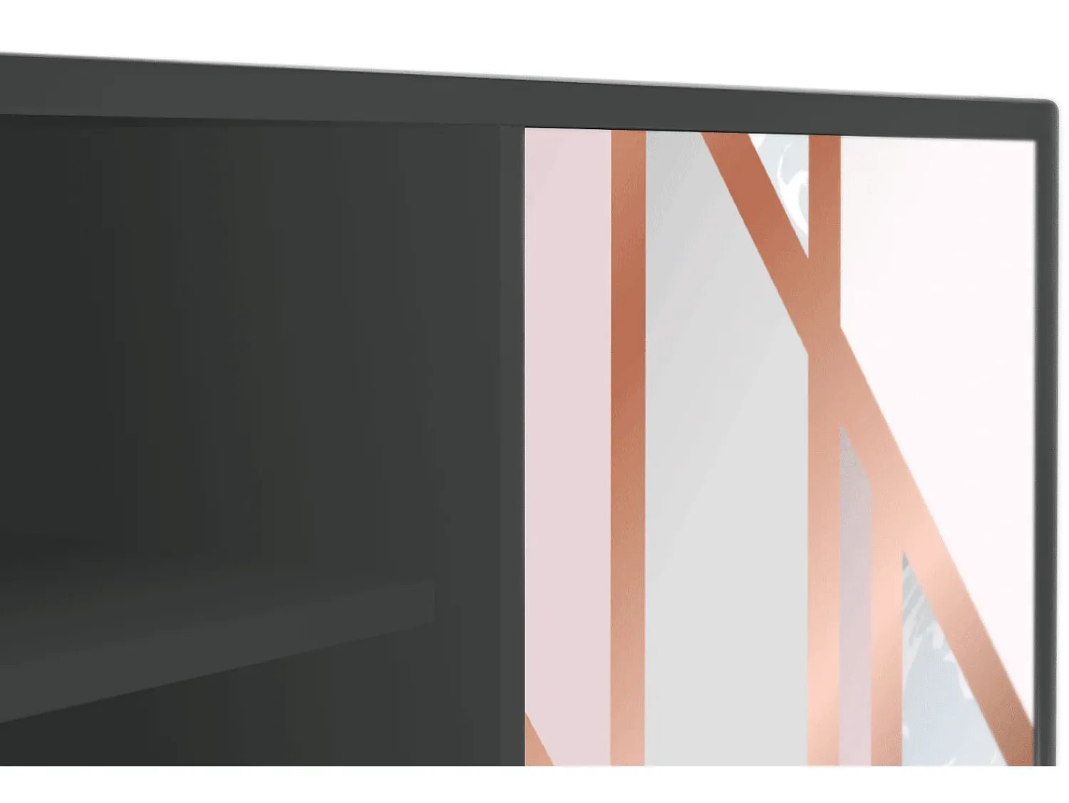 Mueble de TV - 170х69х48 cm - T2 - Champagne Story, Antracite Cinza antracite
