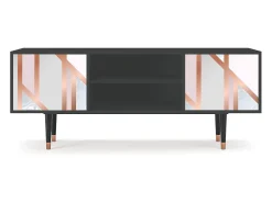 Mueble de TV - 170х69х48 cm - T2 - Champagne Story, Antracite Cinza antracite