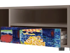 Móvel De Tv| Mueble de TV - 115х59х48 cm - T3 - Charing Cross Bridge, Latte Bege