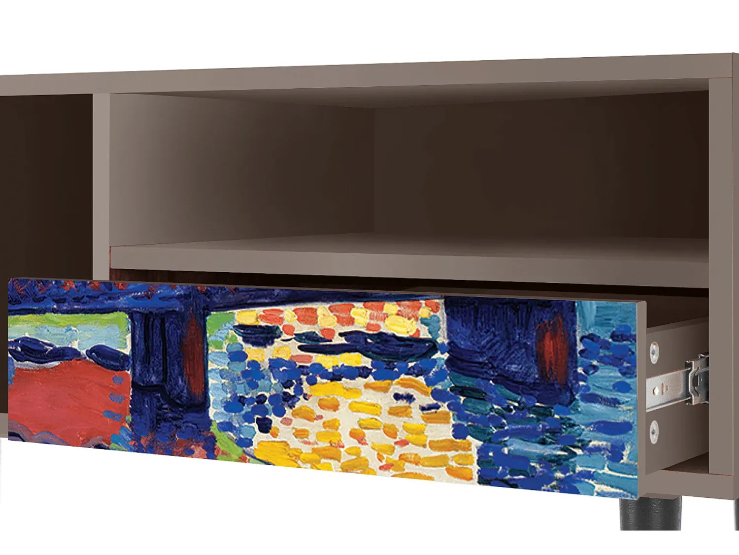 Móvel De Tv| Mueble de TV - 115х59х48 cm - T3 - Charing Cross Bridge, Latte Bege