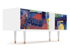 Móvel De Tv* Mueble de TV - 170х69х48 cm - T1 - Charing Cross Bridge, Branco Bege