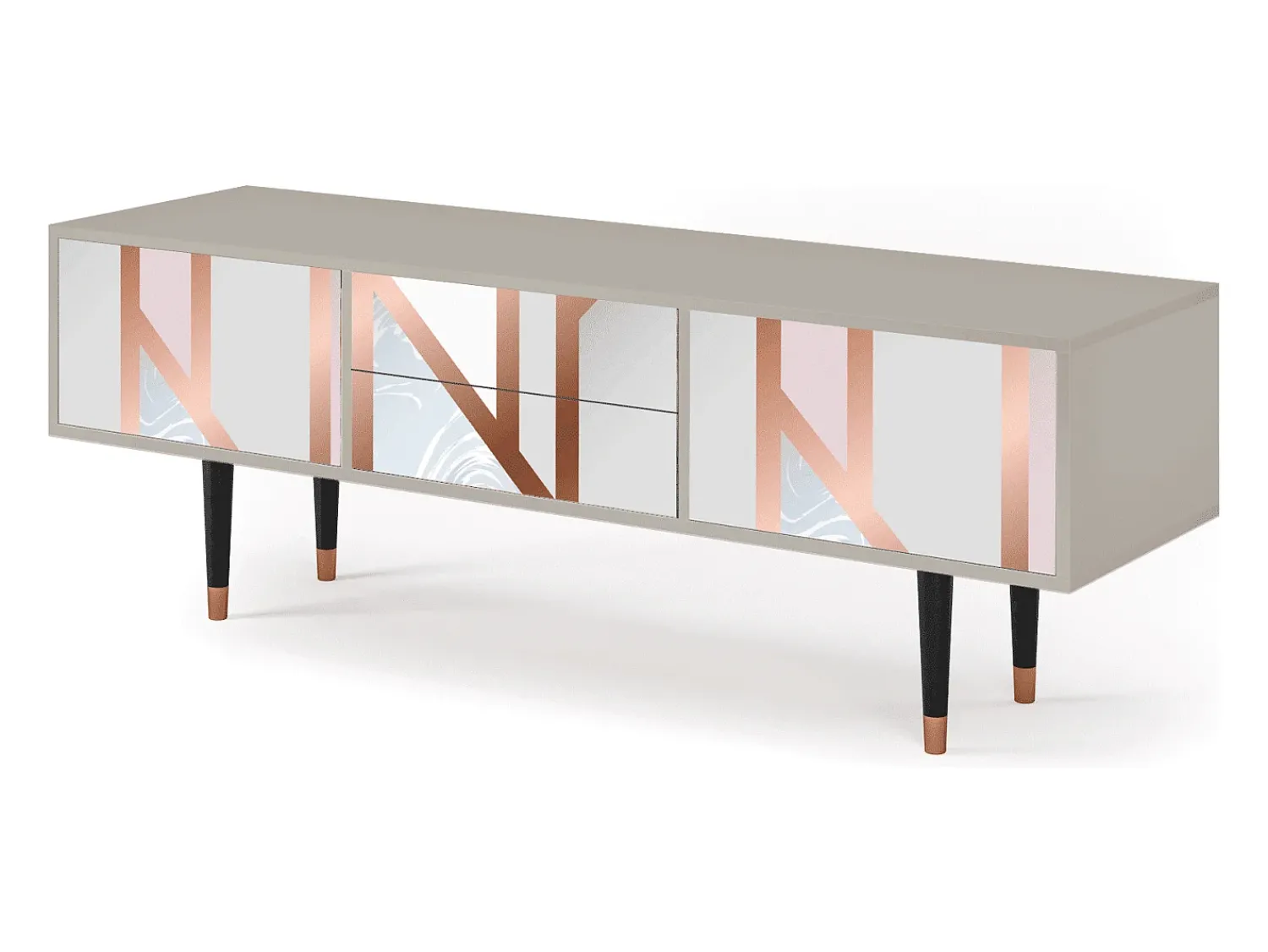 Discount Mueble de TV - 170х59х48 cm - T4 - Champagne Story, Areia Bege