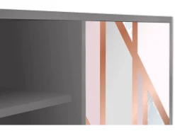 Mueble de TV - 170х69х48 cm - T2 - Champagne Story, Cinza^ Móvel De Tv