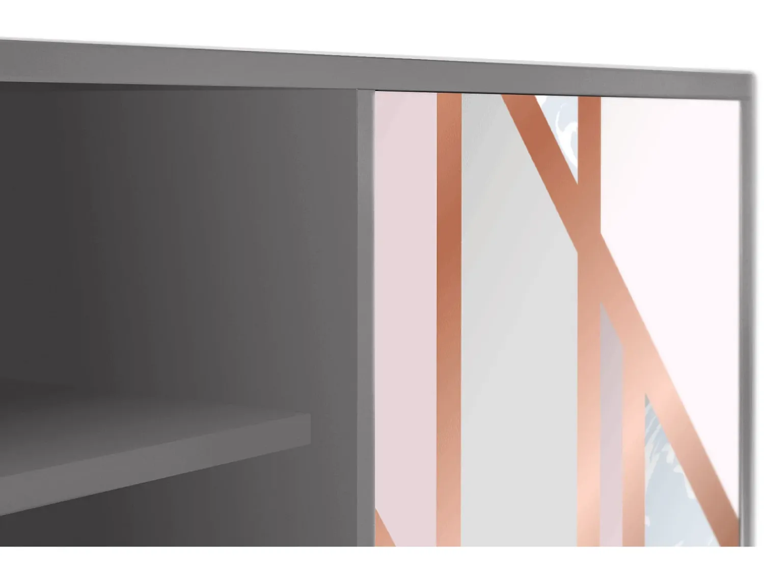 Mueble de TV - 170х69х48 cm - T2 - Champagne Story, Cinza^ Móvel De Tv