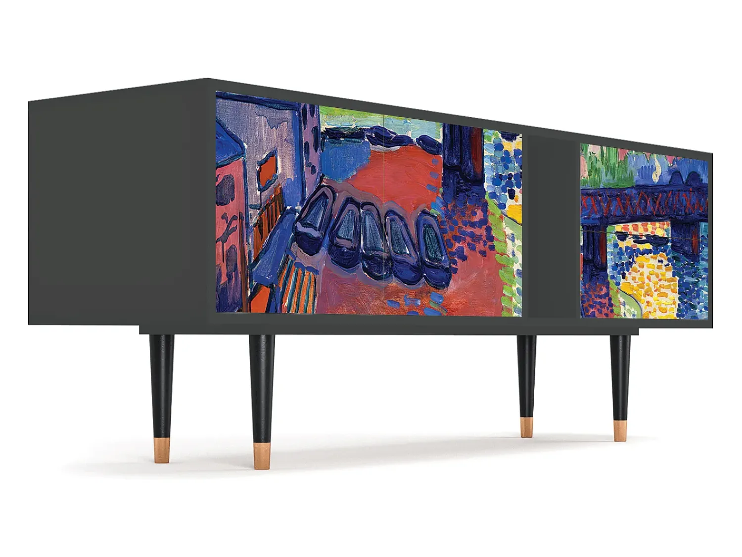 Discount Mueble de TV - 170х69х48 cm - T1 - Charing Cross Bridge, Antracite Cinza antracite