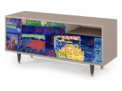 Móvel De Tv| Mueble de TV - 125х56х41 cm - T7 - Charing Cross Bridge, Latte Bege