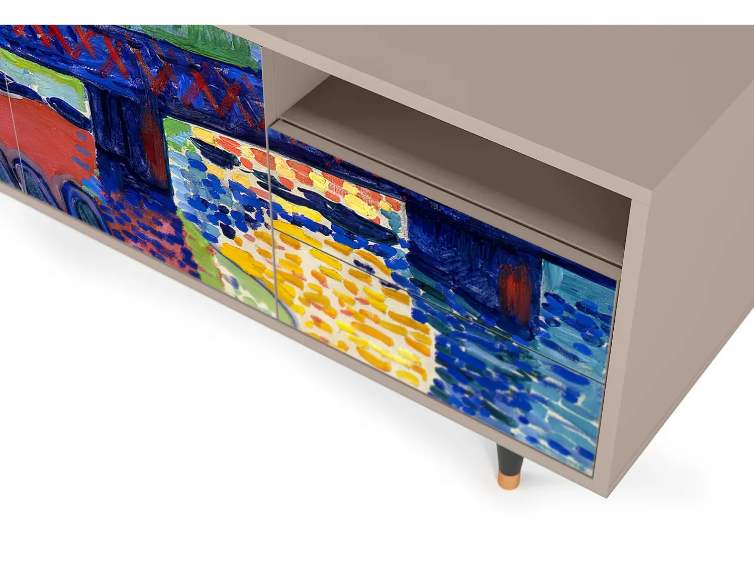 Móvel De Tv| Mueble de TV - 125х56х41 cm - T7 - Charing Cross Bridge, Latte Bege