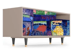 Móvel De Tv| Mueble de TV - 125х56х41 cm - T7 - Charing Cross Bridge, Latte Bege