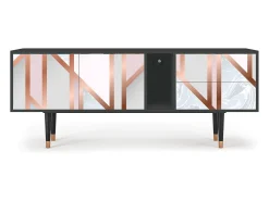 Móvel De Tv* Mueble de TV - 170х69х48 cm - T1 - Champagne Story, Antracite Cinza antracite