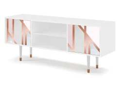 Mueble de TV - 170х69х48 cm - T2 - Champagne Story, Branco^ Móvel De Tv