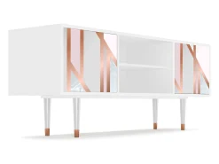 Mueble de TV - 170х69х48 cm - T2 - Champagne Story, Branco^ Móvel De Tv