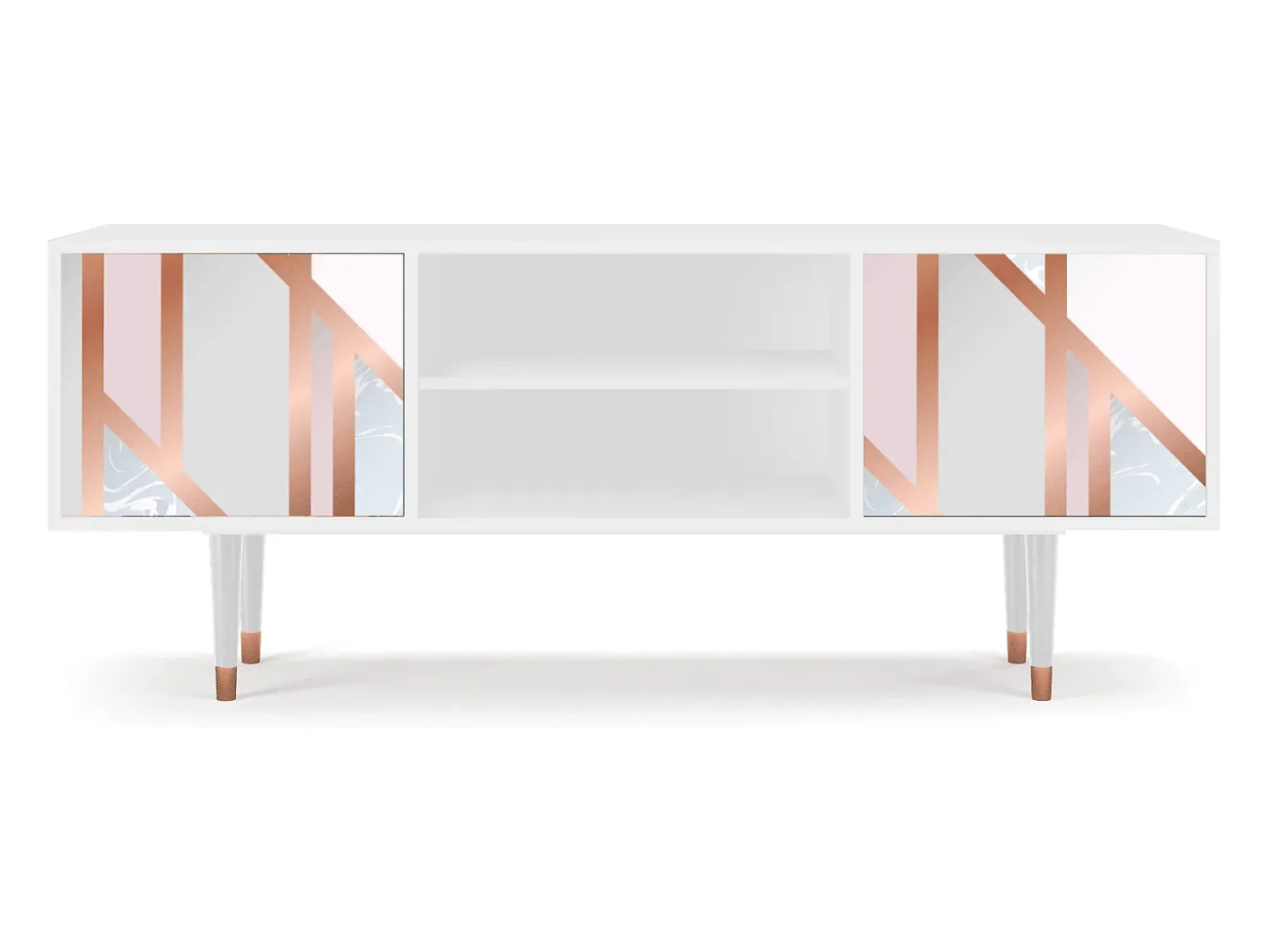 Mueble de TV - 170х69х48 cm - T2 - Champagne Story, Branco^ Móvel De Tv