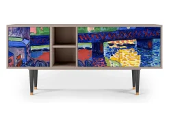 Móvel De Tv| Mueble de TV - 150х69х41 cm - T5 - Charing Cross Bridge, Areia Bege