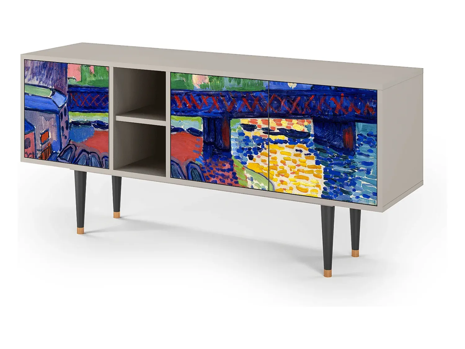 Móvel De Tv| Mueble de TV - 150х69х41 cm - T5 - Charing Cross Bridge, Areia Bege