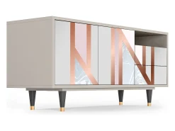 Mueble de TV - 125х56х41 cm - T7 - Champagne Story, Areia Bege
