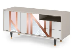 Mueble de TV - 125х56х41 cm - T7 - Champagne Story, Areia Bege