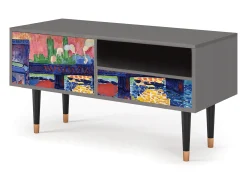 Clearance Mueble de TV - 115х59х48 cm - T3 - Charing Cross Bridge, Cinza Cinzento