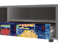 Clearance Mueble de TV - 115х59х48 cm - T3 - Charing Cross Bridge, Cinza Cinzento
