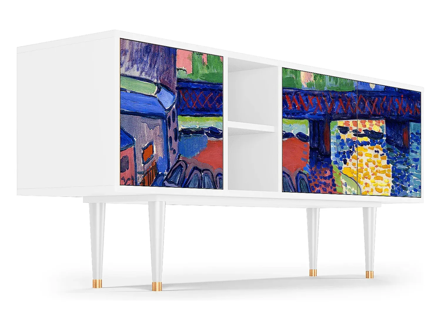 Sale Mueble de TV - 150х69х41 cm - T5 - Charing Cross Bridge, Branco Bege