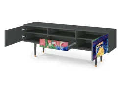 Móvel De Tv* Mueble de TV - 170х59х41 cm - T6 - Charing Cross Bridge, Antracite Cinza antracite