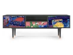 Móvel De Tv* Mueble de TV - 170х59х41 cm - T6 - Charing Cross Bridge, Antracite Cinza antracite