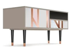 Móvel De Tv| Mueble de TV - 115х59х48 cm - T3 - Champagne Story, Areia Bege