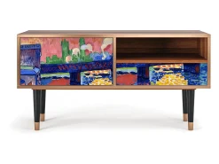 Móvel De Tv* Mueble de TV - 115х59х48 cm - T3 - Charing Cross Bridge, Nogueira Castanho