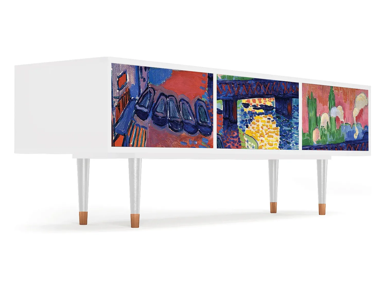 Mueble de TV - 170х59х48 cm - T4 - Charing Cross Bridge, Branco^ Móvel De Tv