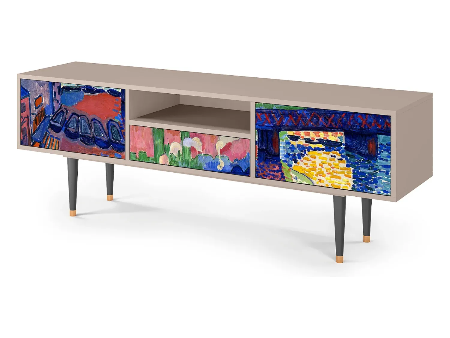 Clearance Mueble de TV - 170х59х41 cm - T6 - Charing Cross Bridge, Areia Bege