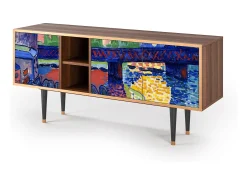 Mueble de TV - 150х69х41 cm - T5 - Charing Cross Bridge, Nogueira^ Móvel De Tv