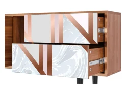 Sale Mueble de TV - 170х69х48 cm - T1 - Champagne Story, Nogueira Castanho