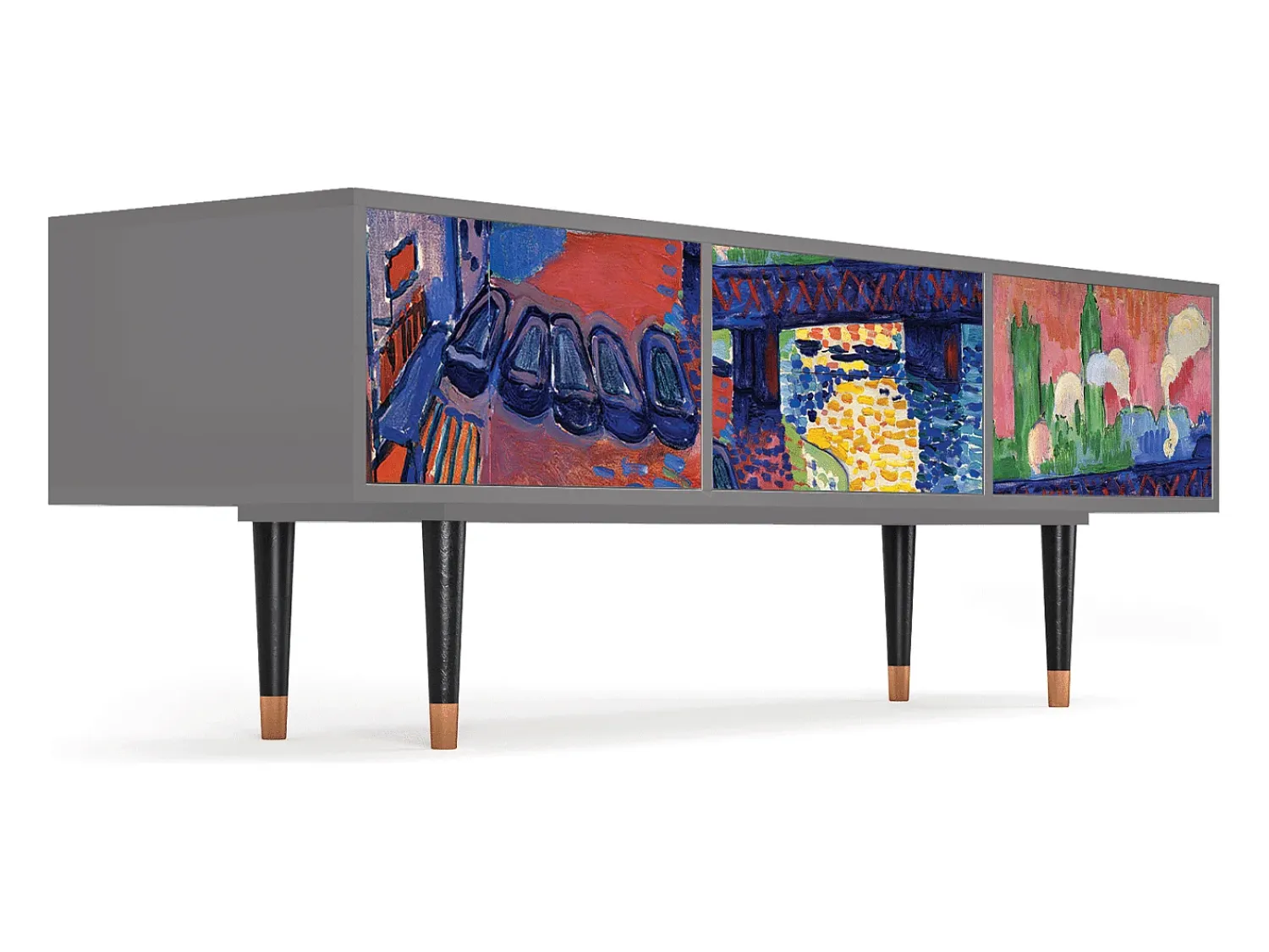 Mueble de TV - 170х59х48 cm - T4 - Charing Cross Bridge, Cinza Cinzento