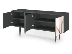 Mueble de TV - 150х69х41 cm - T5 - Champagne Story, Antracite^ Móvel De Tv