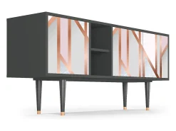 Mueble de TV - 150х69х41 cm - T5 - Champagne Story, Antracite^ Móvel De Tv