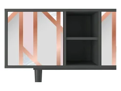 Mueble de TV - 150х69х41 cm - T5 - Champagne Story, Antracite^ Móvel De Tv