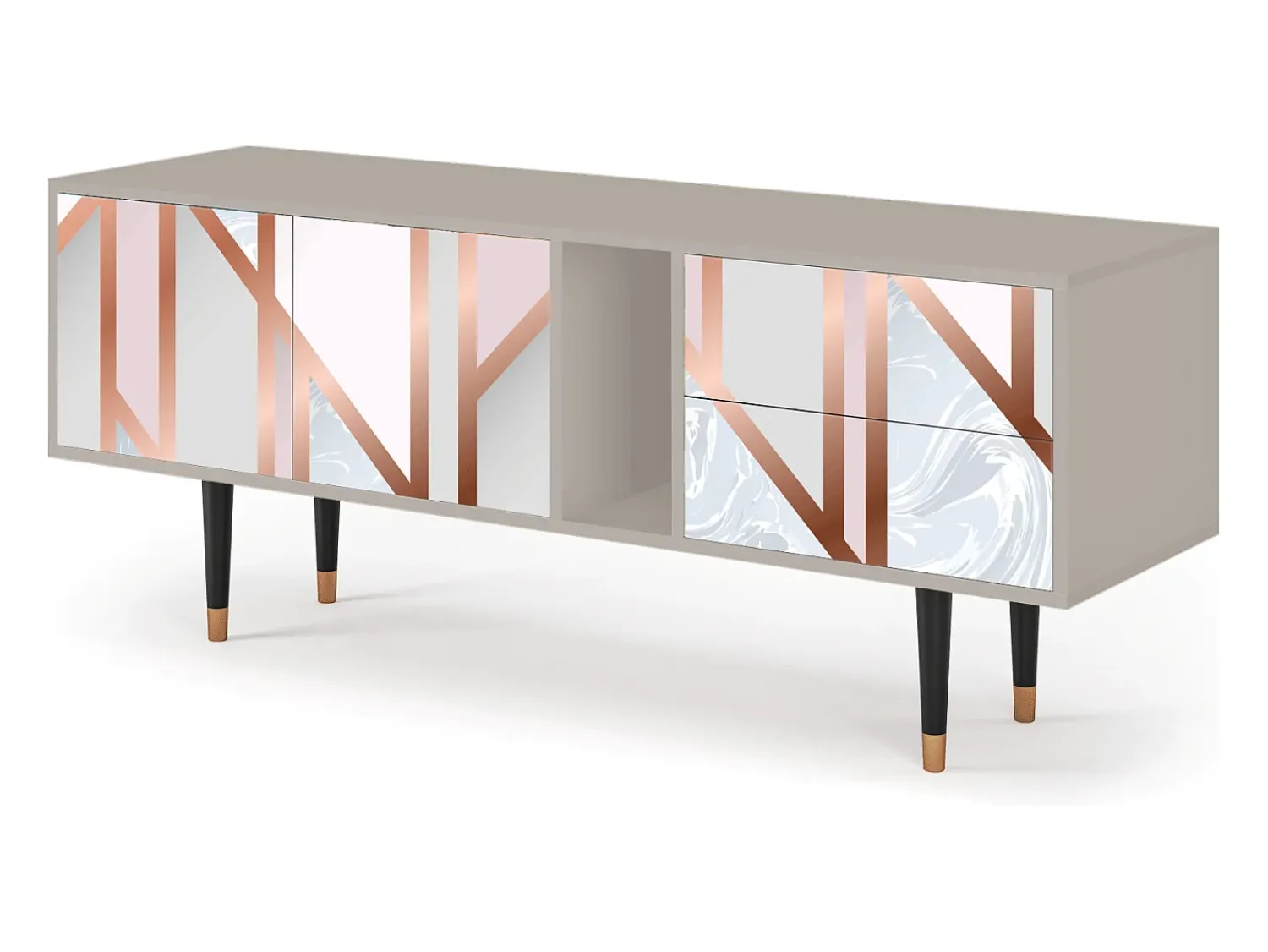 Best Mueble de TV - 170х69х48 cm - T1 - Champagne Story, Areia Bege