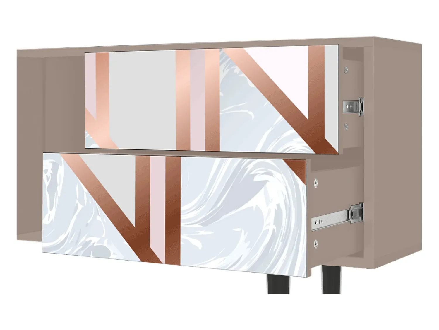 Outlet Mueble de TV - 170х69х48 cm - T1 - Champagne Story, Latte Bege